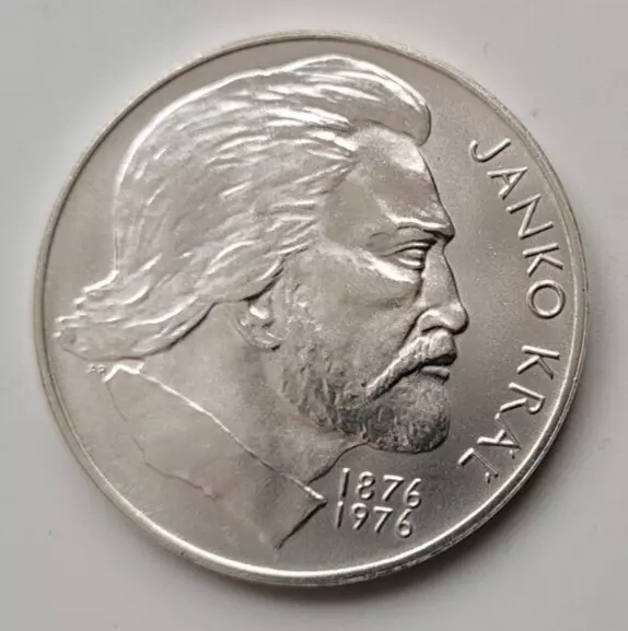 100 Korun, 1976,Czechoslovakia, Silver, 100 Years - Death of Janko Kráľ,UNC