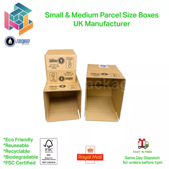 Royal Mail Small & Medium Parcel Postal Mailing Cardboard Boxes Single Wall 2