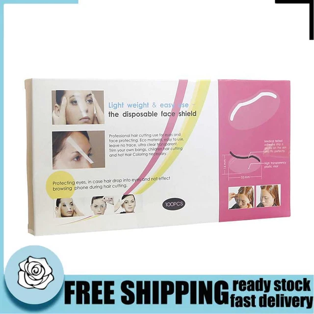 Visera de baño de plástico 20x10 cm microblading maquillaje permanente transparente para adultos