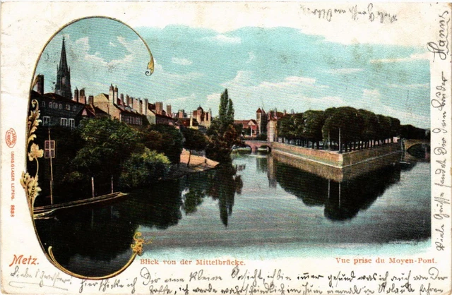 CPA AK METZ - view from the central bridge - vue prise du Medio-Pont (455057)