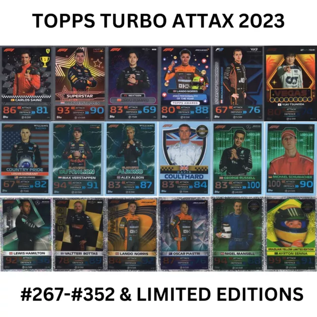 Topps Turbo Attax 2023 F1 Formula 1 Limited Edition 100 Club Gladiator Superstar