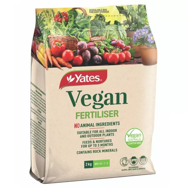 Yates 2Kg Vegan Fertiliser Feeds For Up To 3 Months Natural Rock Minerals