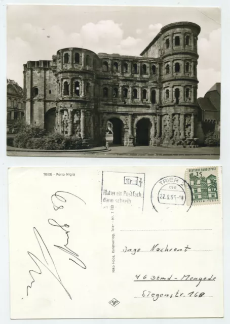 89315 - Trier - Porta Nigra - Echtfoto - Ansichtskarte, gelaufen 22.9.1965