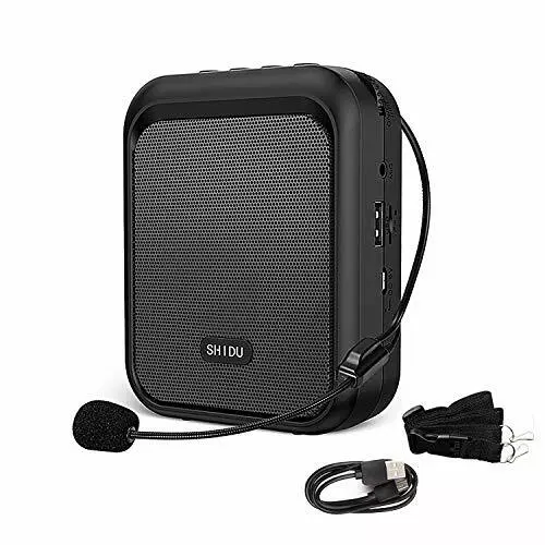 Amplificatore vocale SHIDU Altoparlante Bluetooth portatile ricaricabile con mi