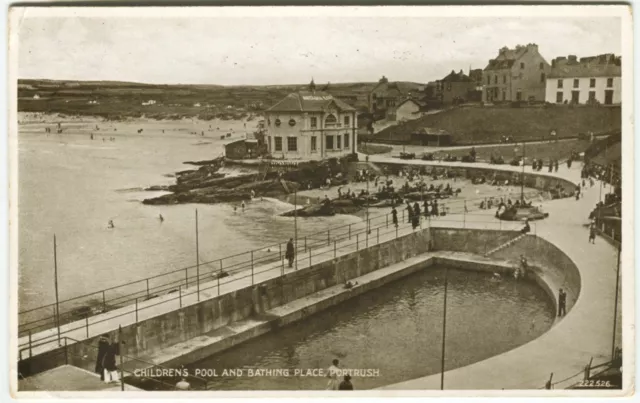 CHILDREN'S POOL & BATHING PLACE, PORTRUSH - Co Antrim Postcard