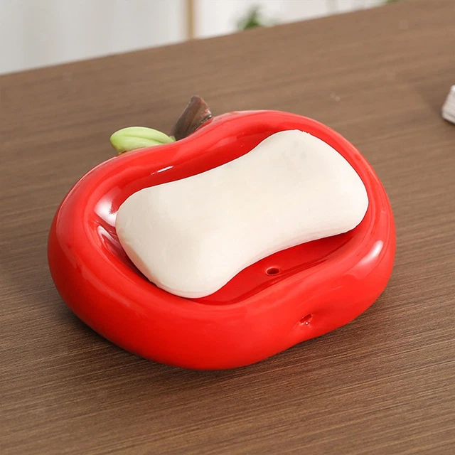 Porte-savon Canard En Céramique Blanc - Décoratif, Avec Trou De Drainage, 17.5x11 Cm