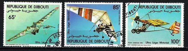 Djibouti 1984 Avions (58) Yvert n° PA 197 à 199 oblitérés