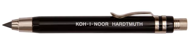 Exklusiver Fallbleistift Minenhalter schwarz KOH-I-NOOR 5,6 mm mit Clip