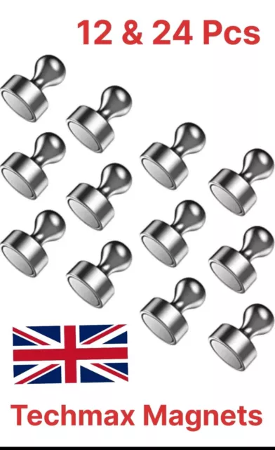 Metal Push Pin Magnets Strong Neodymium Noticeboard Skittle Fridge Whiteboard