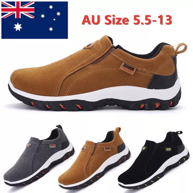 Men's Slip on Sports Outdoor Sneakers Trainers Casual Running Hiking Shoes Size