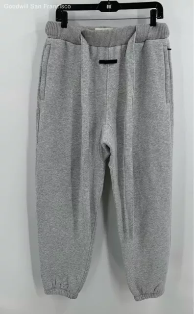 Fear Of God x Ermenegildo Zegna Womens Gray Tapered Leg Drawstring Sweatpants