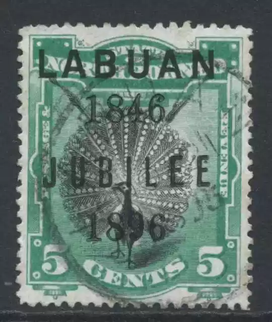 NORTH BORNEO overprinted LABUAN SG86 5c +Jubilee overprint - fine used. Cat £18.