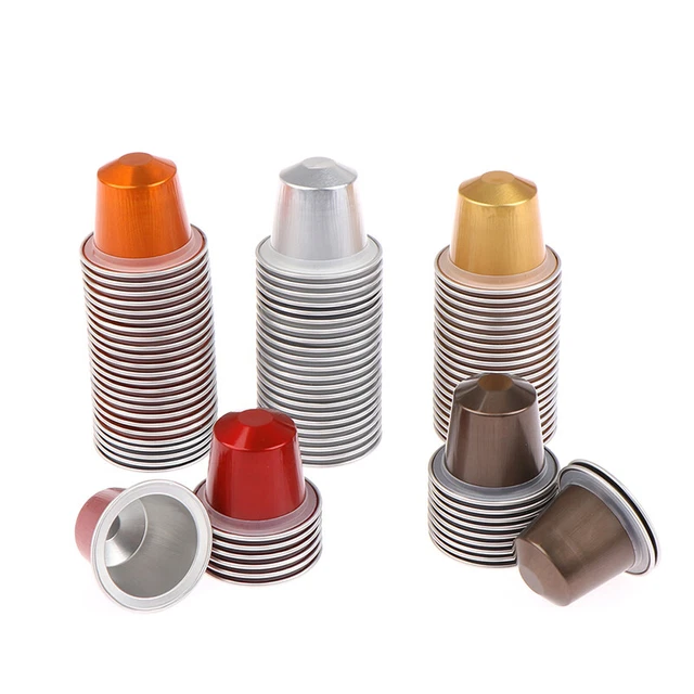 10pcs Nespresso -Kaffeekapseln mit Gummi -Ring und Dichtungsaufkleber 37 mm  Sn