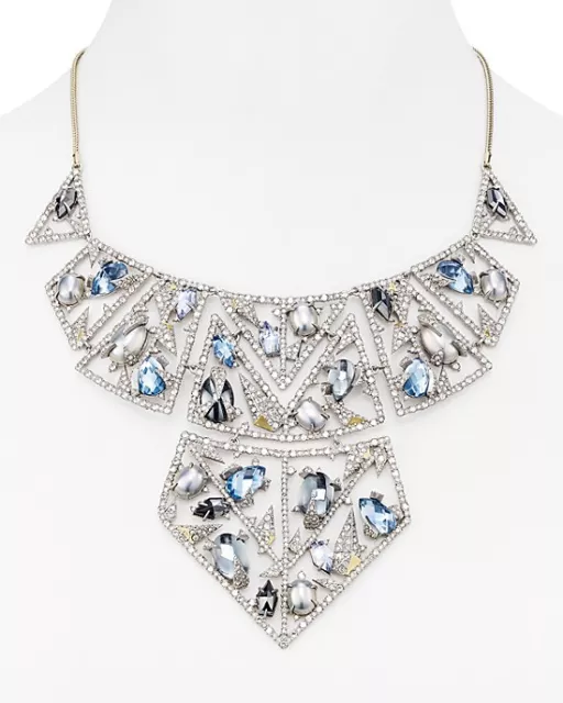 Alexis Bittar Large Crystal Mosaic Lace Bib Necklace $645