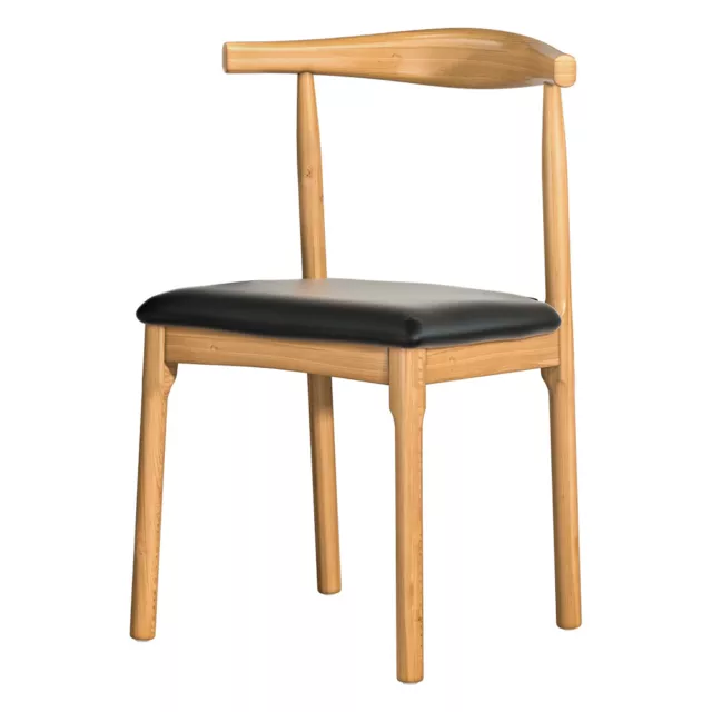 Artiss Dining Chair Replica Leather Upholstered Wooden Cafe Kitchen Chairs Black