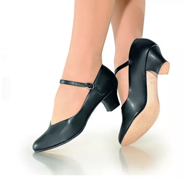 So Danca CH50 Women's Size 6M (Fits Size 5.5) Black Character Shoe