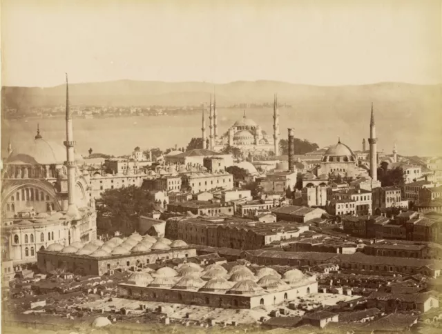 Photo Albuminé Constantinople Turquie Vers 1870