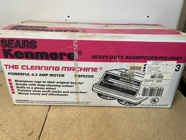 Vintage SEARS KENMORE The Cleaning Machine Shampooer Scrubber 88973 New Open Box