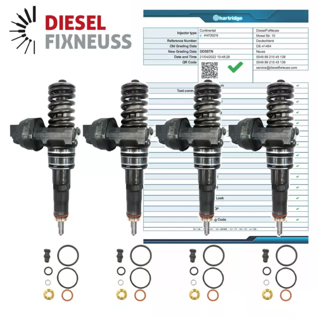 4X BOSCH INJECTOR Pump Nozzle Element Injector VW 1.9 Bhc Bxe Bkc ...