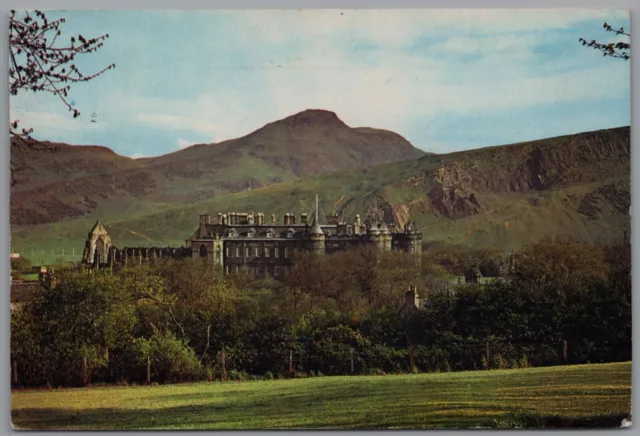 Holyrood Palace & Arthur's Seat Edinburgh Scotland Postcard Posted 1969