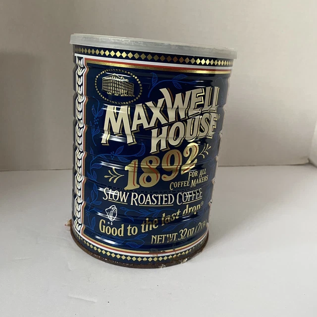 Sealed Maxwell House 1892 Coffee Can with expired coffee 100 Anniversary