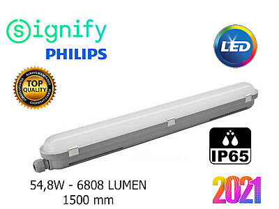 Plafoniera Stagna Philips Completa Da Soffitto Led 54,8W 6808 Lumen 4000K Ip65