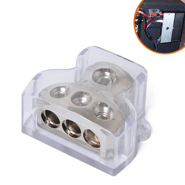 3-WAY POWER DISTRIBUTION Block Power/Grounding Cable Divider Audio ...