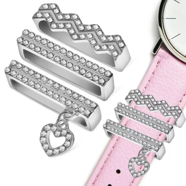 3 Watch Band Charms with Bling Rings - Jewelry Accessories-SC