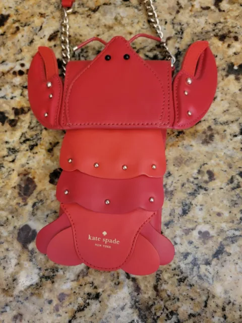Kate Spade Shore Thing Red Lobster Crossbody Bag Purse Picnic Rare FREE SHIP