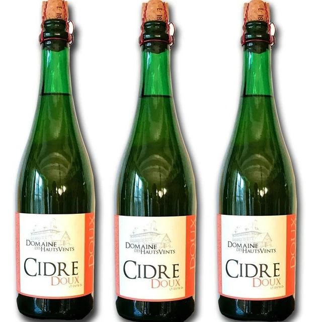 3 bouteilles cidre doux fermier