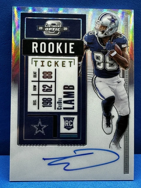 2020 Panini Contenders Optic CeeDee Lamb SILVER Rookie Ticket Auto On-Card *READ