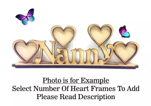 Wooden MDF Photo Frame, Mothers Day Gift Christmas Nan Nanny Birthday Gifts PL54