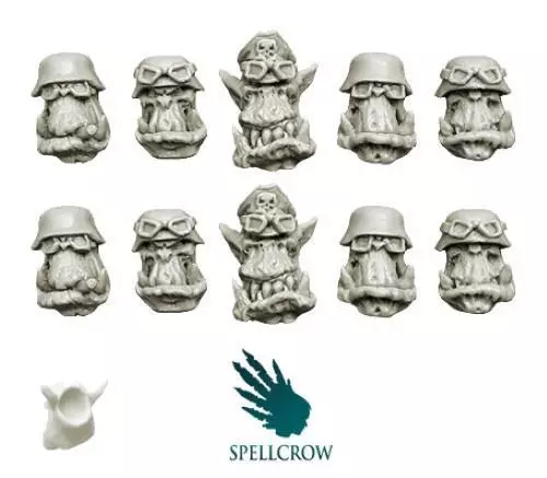 Spellcrow - Orcs Blitzkrieg Heads in Goggles - SPCB5103 OVP (SP67)