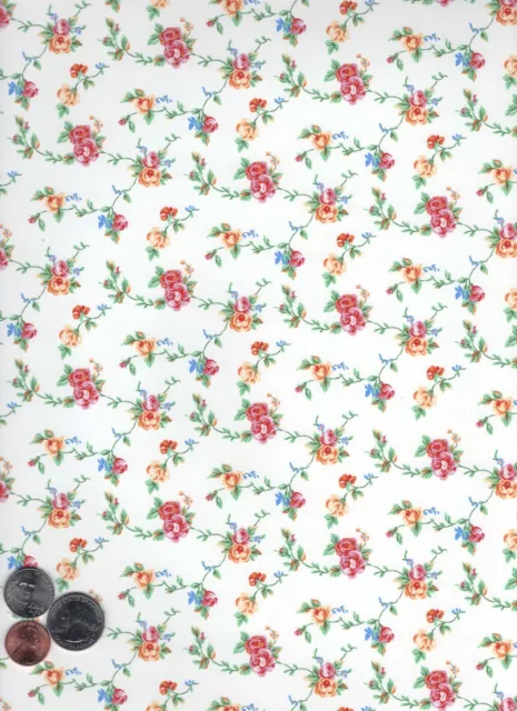 Hoja de calcomanías de cerámica sobreesmaltado Allover Flower Vines Chintz 1 pieza 9"" X 13-3/4"" 3114