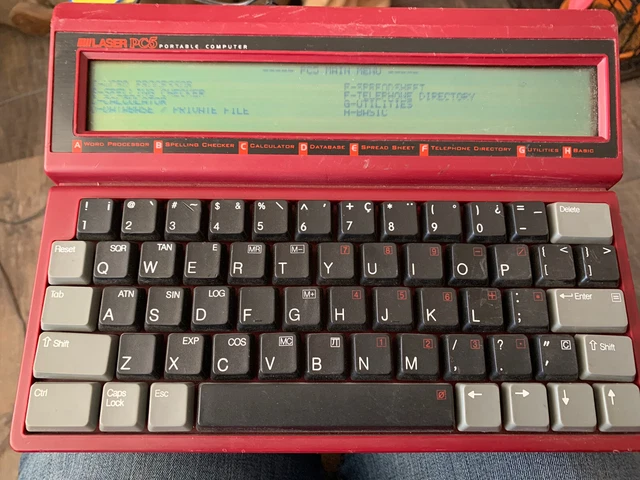 Vintage Portable Computer Laser PC5 - Red