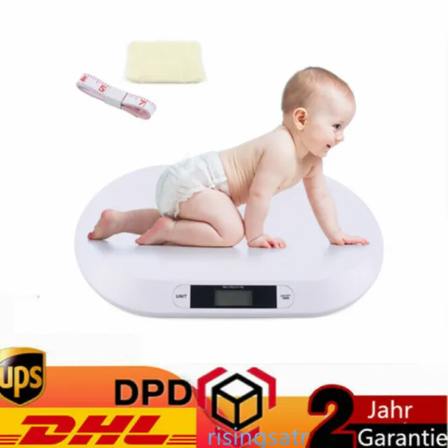 Digital LCD Babywaage Haustierwaage Kinder Neugeborenen Welpen Tierwaage 20kg