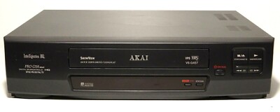 VINTAGE AKAI VS-G295 intelligente-HQ rapido Servo Drive Lettore VHS VIDEOREGISTRATORE Telecomando 
