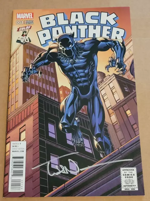 BLACK PANTHER #1 CBLDF Exclusive Todd Nauck Signed Variant Marvel Comics 2016