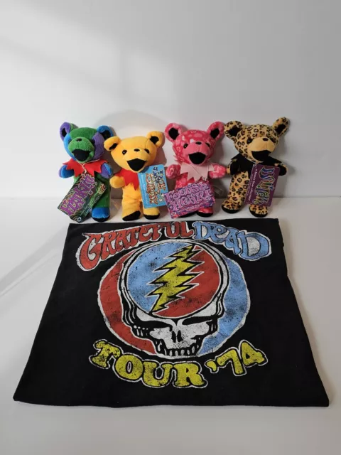 Lot Of 4 Vintage Grateful Dead Bean Bear Collectibles ALL w/Tags 1997/1998