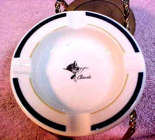 SYRACUSE CHINA Chesapeake & Ohio Railroad C&O Chessie Kitten Pattern Ashtray 92F