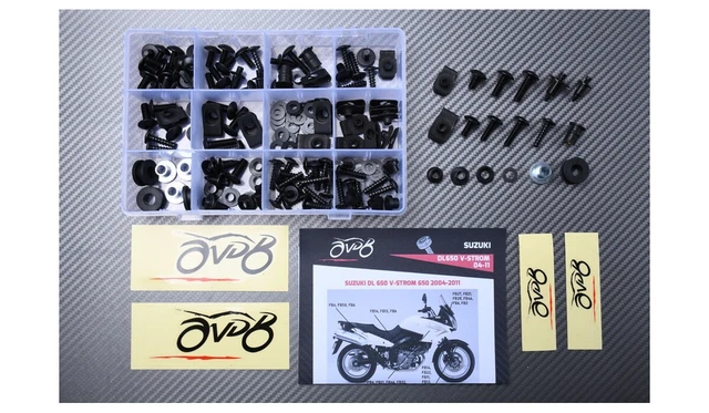 Kit Visserie Carénages Noir Pour SUZUKI DL V-STROM 650 2003-2010 - Neuf, Origine France