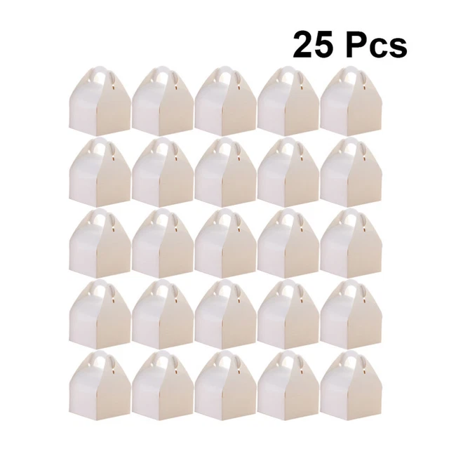25 Pcs Keksdosen Weiße Schachteln Für Geschenke Snack-Behälter Tortenschachtel