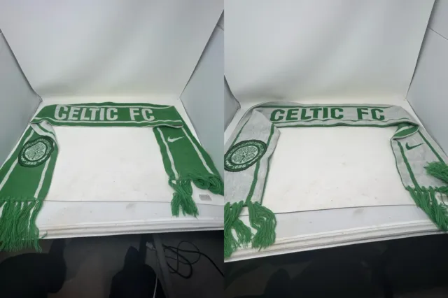 Nike The Celtic Football Club Scarf Scarves Vintage Nike Reversible Green And Wh