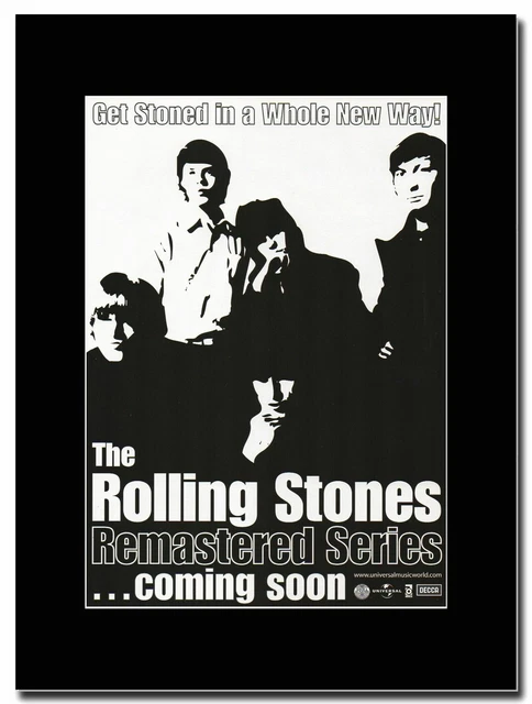 The Rolling Stones - Remastered Coming Soon- Matted Mounted Magazine Artwork