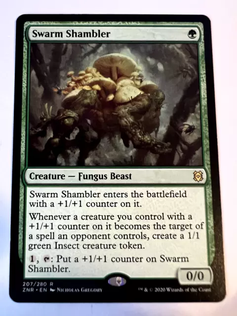 Swarm Shambler 2x FOIL ZNR MTG Zendikar Rising Rare MINT green Swarm Shambler 2x FOIL ZNR MTG Zendikar Rising Rare MINT green