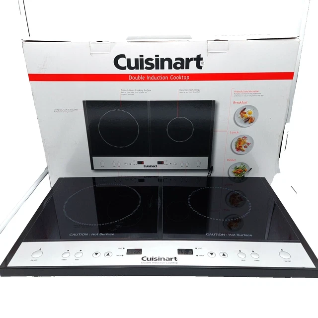 CUISINART ICT60 DOUBLE Induction Cooktop Black Two Burner Dual