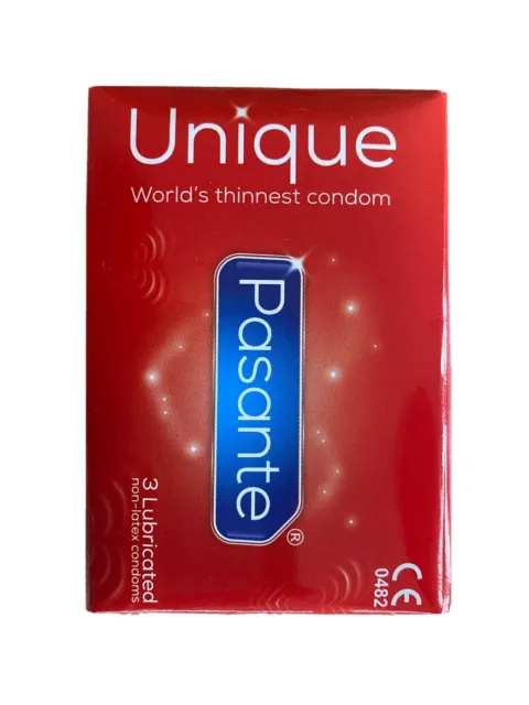 Pasante Unique Kondome latexfreie,hypoallergen, ultra dünn Präservative 3er Pack
