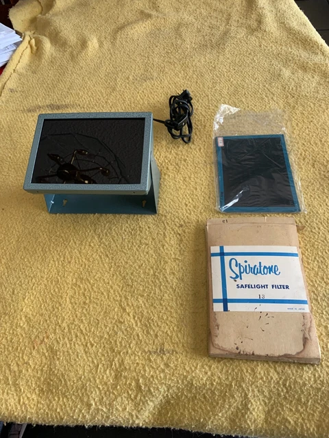 Luz de seguridad para cuarto oscuro con bombilla y filtro espiratone extra de lote antiguo