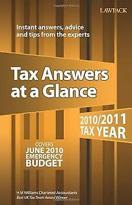 Tax Answers at a Glance, H M Williams Chartered Accountants, Used; Good Book