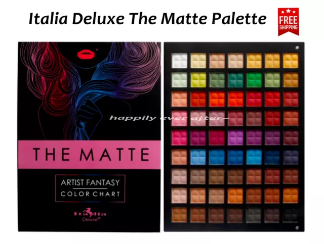 Italia Deluxe 63 Matte Colors Artist Fantasy Eye Shadow Palette *AUTHENTIC* NEW